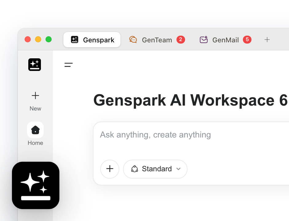 Genspark AI Workspace 桌面端界面